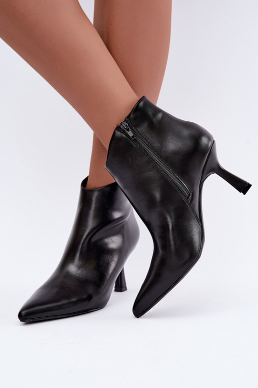 Botines negros de punta Florenne