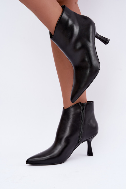 Botines negros de punta Florenne