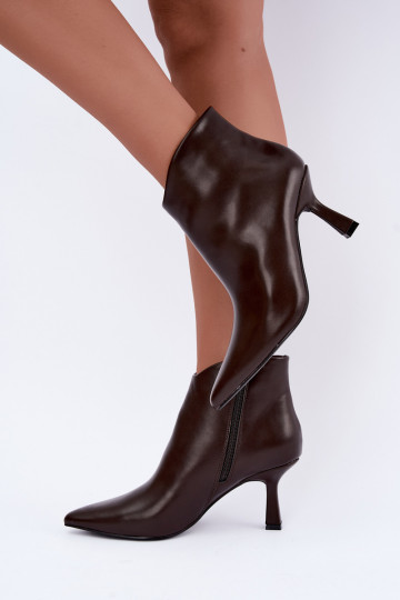 Botines de chocolate de punta Florenne 2