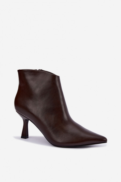 Botines de chocolate de punta Florenne