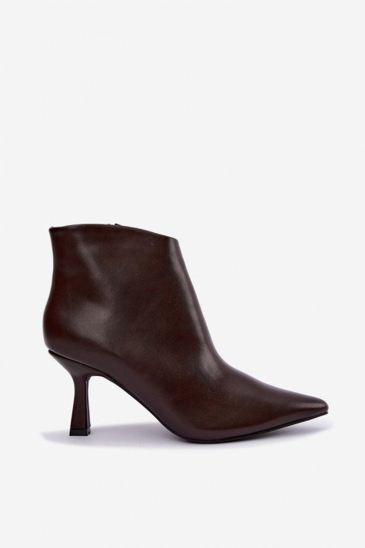 Botines de chocolate de punta Florenne