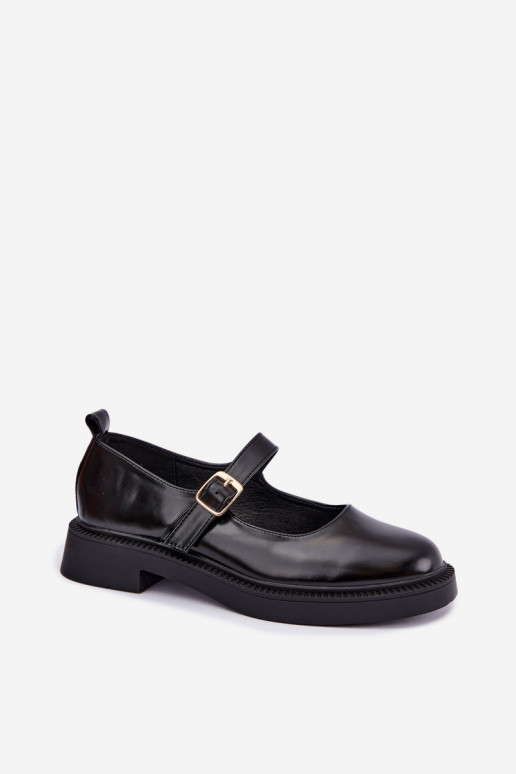 Zapatos negros con tacones anchos Lareine