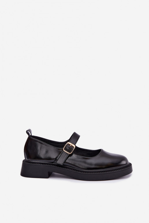 Zapatos negros con tacones anchos Lareine