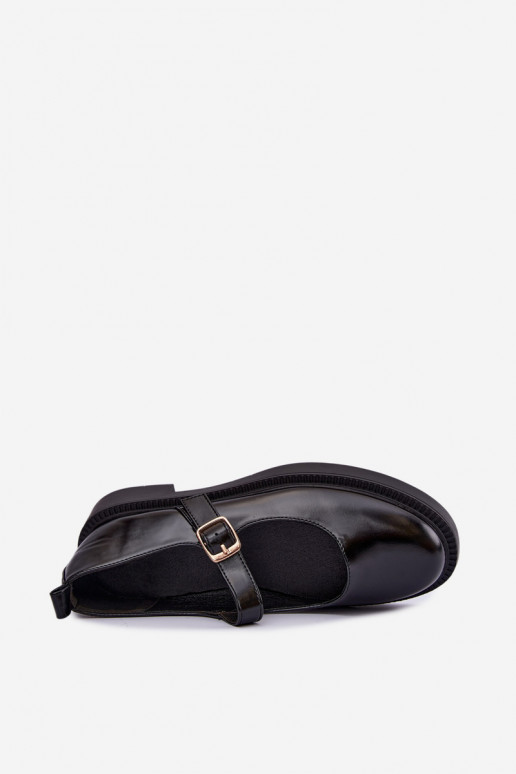 Zapatos negros con tacones anchos Lareine