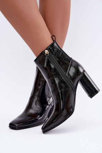 Botines negros con efecto charol Kallista 2