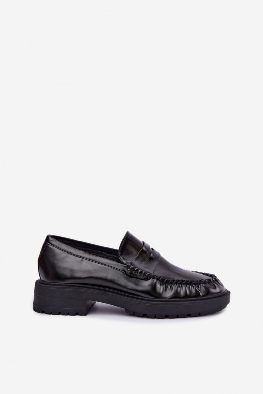 Mocasines negros con volantes Rhosyn
