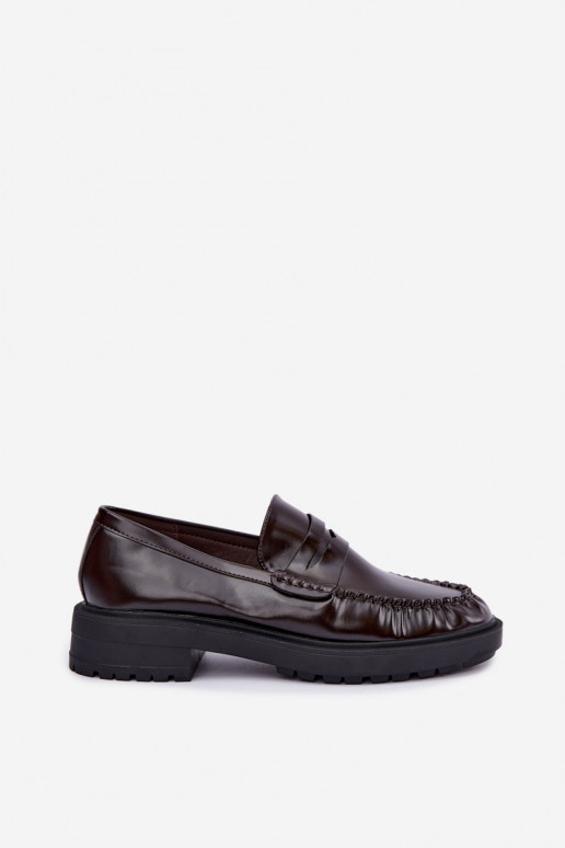 Mocasines de chocolate con volantes Rhosyn