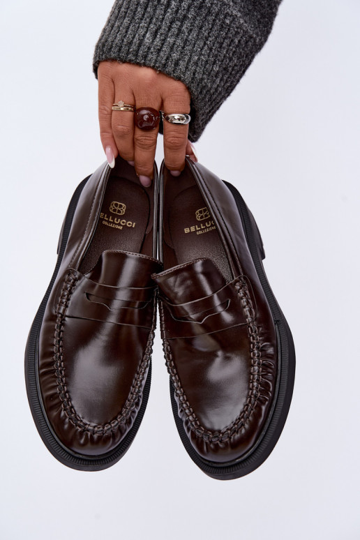 Mocasines de chocolate con volantes Rhosyn