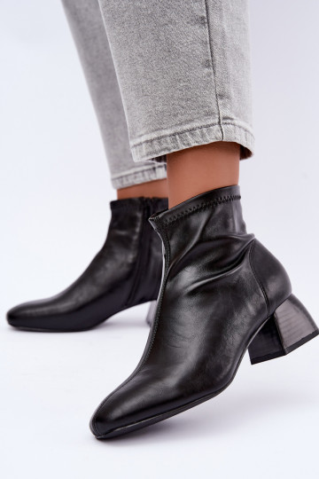 Botines negros Klocke de cuero sintético Estellea 2