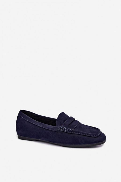 Sylvana mocasines planos para mujer en color azul oscuro
