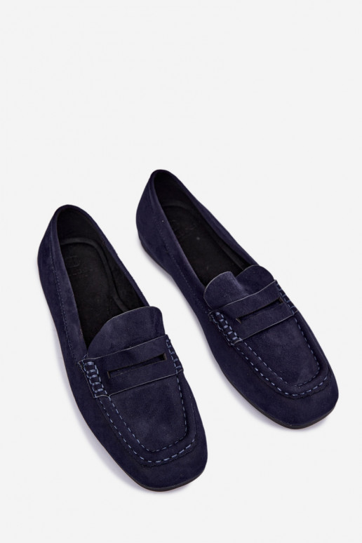 Sylvana mocasines planos para mujer en color azul oscuro
