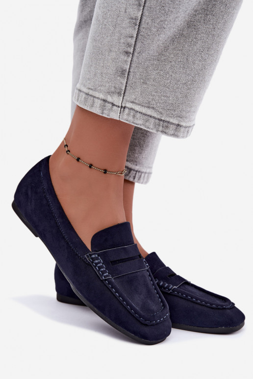 Sylvana mocasines planos para mujer en color azul oscuro