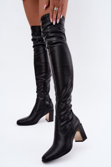 Botas altas negras con tacón Primelle
