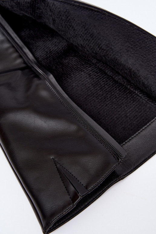 Philomene botas largas calentitas con tacón bajo en color negro