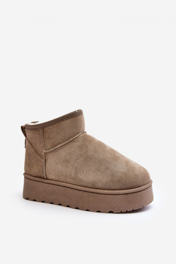 Botas de nieve verdes para mujer en plataforma con aislamiento y piel dentro Xamella 2