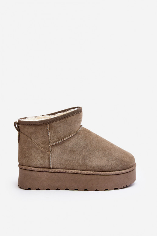 Botas de nieve verdes para mujer en plataforma con aislamiento y piel dentro Xamella