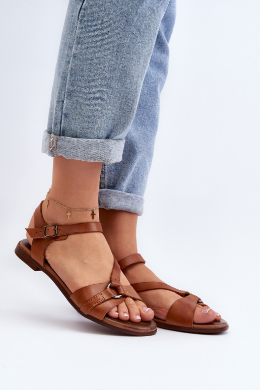 Sandalias marrones para mujer Zazoo 40182