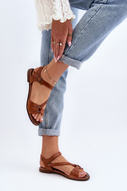 Sandalias marrones para mujer Zazoo 40182