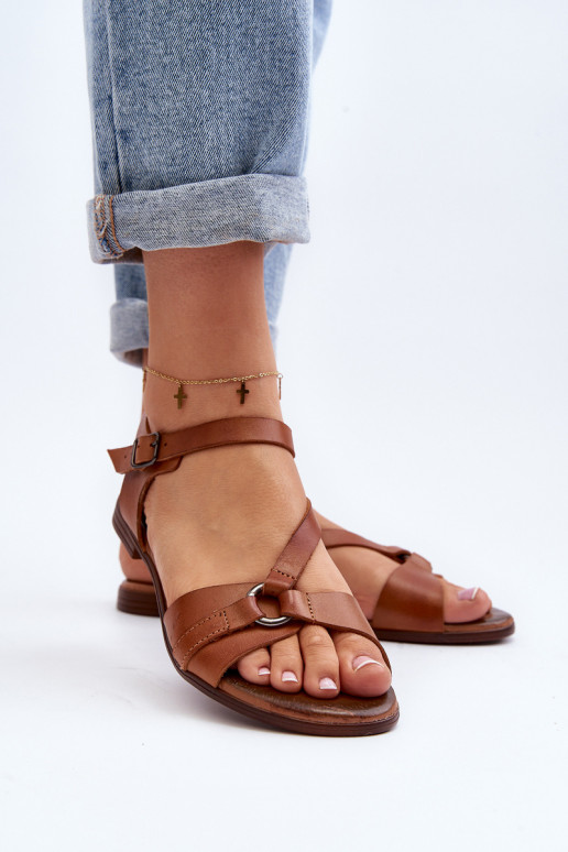 Sandalias marrones para mujer Zazoo 40182