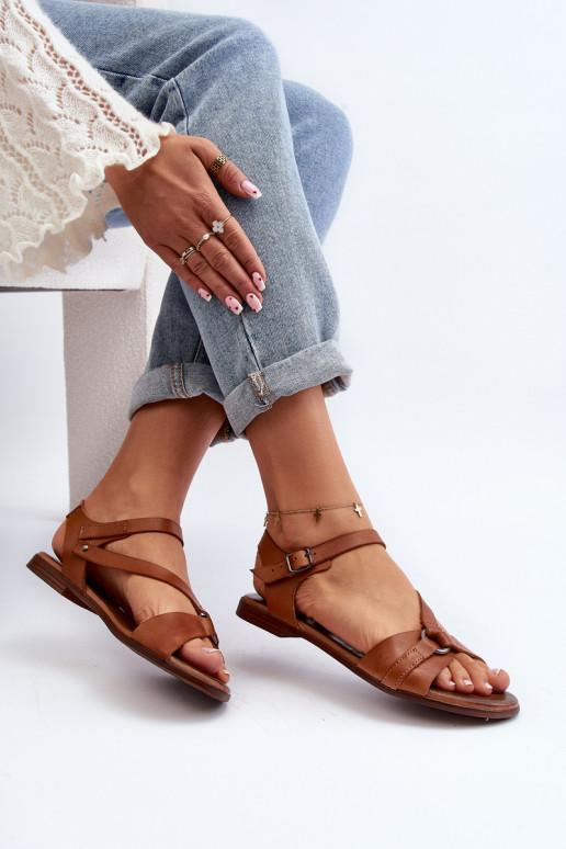 Sandalias marrones para mujer Zazoo 40182