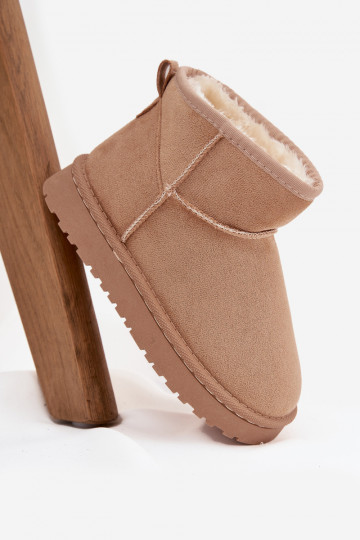 Botas de nieve color arena para niños con aislamiento y piel dentro Mireya