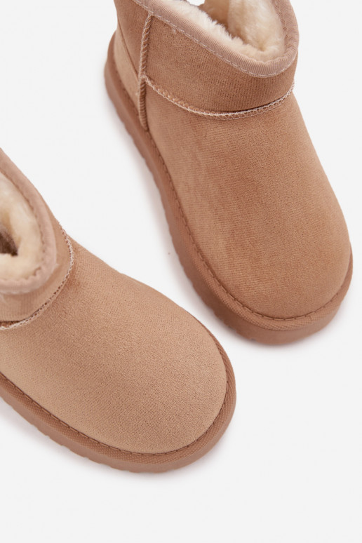 Botas de nieve color arena para niños con aislamiento y piel dentro Mireya
