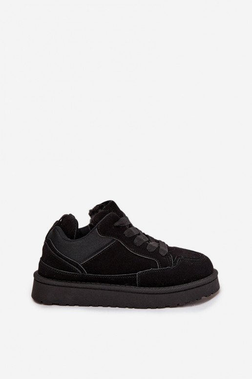 Zapatillas negras para mujer con aislamiento y piel dentro Cyrissa