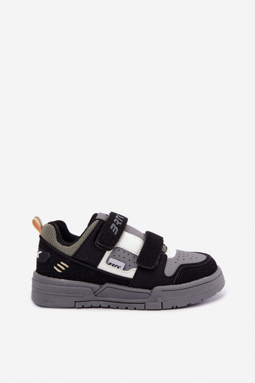 Zapatillas para niños Bartek 8700210 en negro y gris