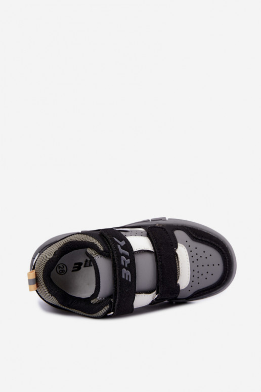 Zapatillas para niños Bartek 8700210 en negro y gris