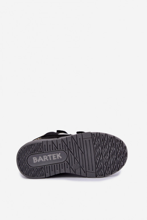 Zapatillas para niños Bartek 8700210 en negro y gris