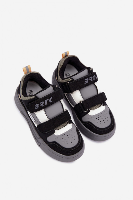 Zapatillas para niños Bartek 8700210 en negro y gris