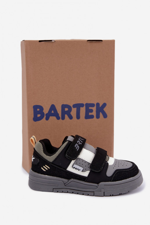 Zapatillas para niños Bartek 8700210 en negro y gris