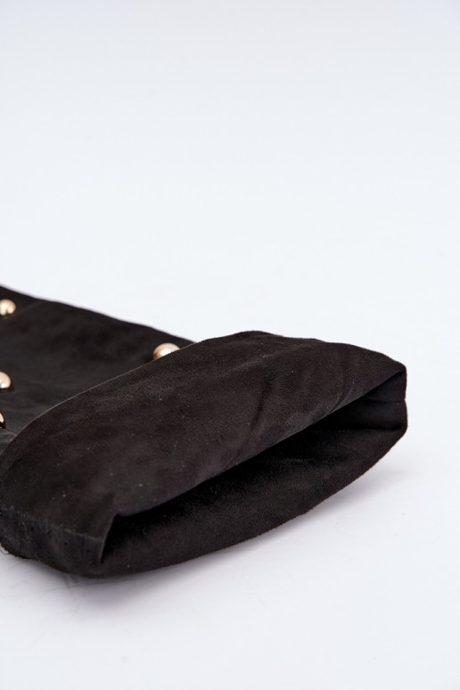 Botas altas de deslizamiento con tacones delgados y detalles ornamentales en color negro Beladine