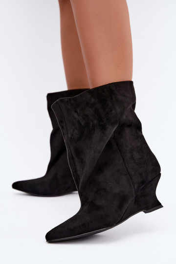 Botines de deslizamiento con plataforma en color negro Coralise 2