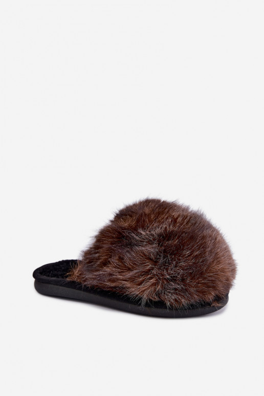 Zapatillas para mujer Bellisane con piel en marrón oscuro