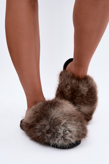 Zapatillas para mujer Bellisane con piel en marrón