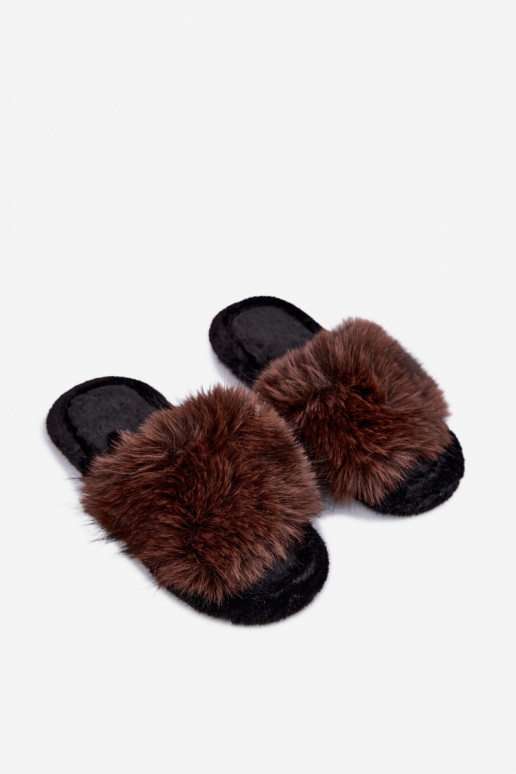 Zapatillas para mujer Fiorabelle con piel en marrón