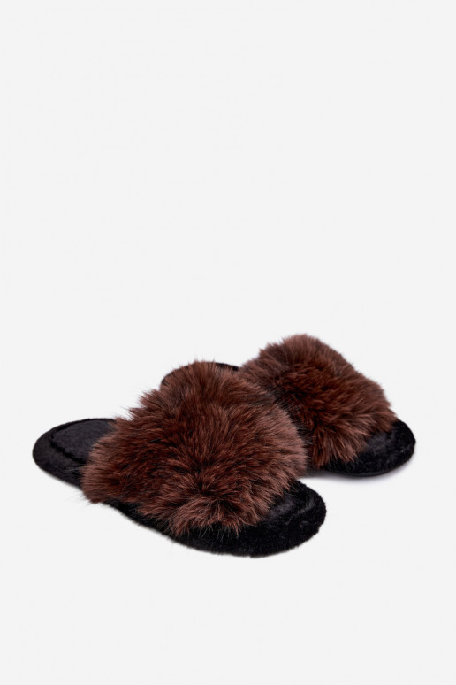 Zapatillas para mujer Fiorabelle con piel en marrón