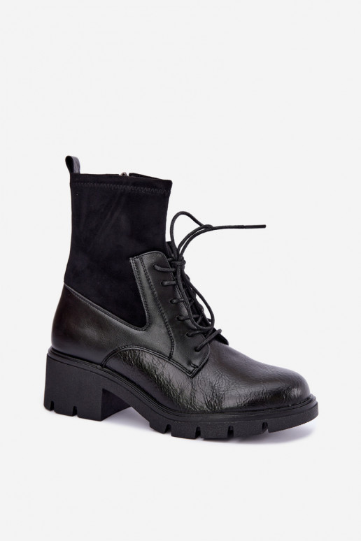 Botines aislantes para mujer con tacón negro Aurelis