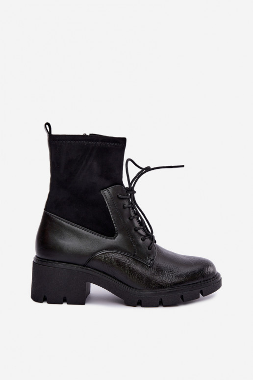Botines aislantes para mujer con tacón negro Aurelis