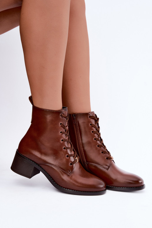 Botines aislantes con cordones Klocke de color marrón Florisse