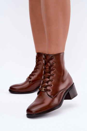 Botines aislantes con cordones Klocke de color marrón Florisse 2