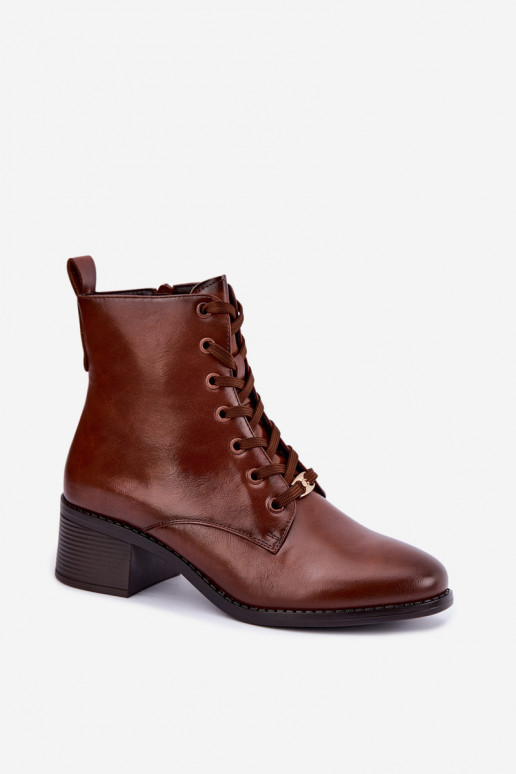 Botines aislantes con cordones Klocke de color marrón Florisse