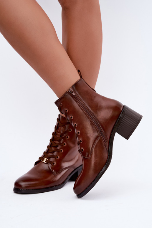 Botines aislantes con cordones Klocke de color marrón Florisse