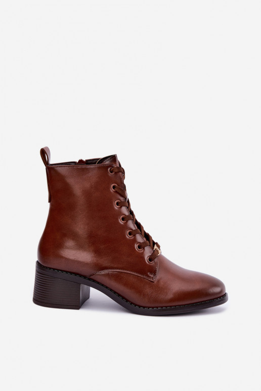 Botines aislantes con cordones Klocke de color marrón Florisse