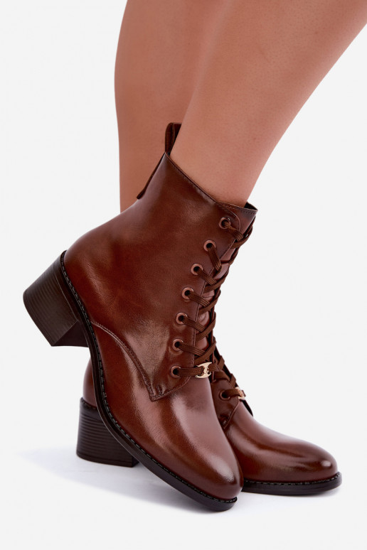Botines aislantes con cordones Klocke de color marrón Florisse