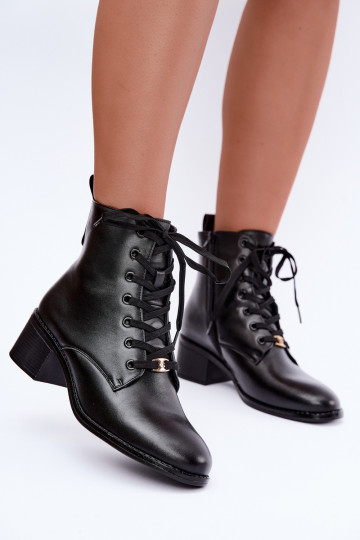 Botines aislantes con cordones Klocke de color negro Florisse
