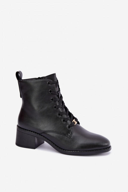 Botines aislantes con cordones Klocke de color negro Florisse