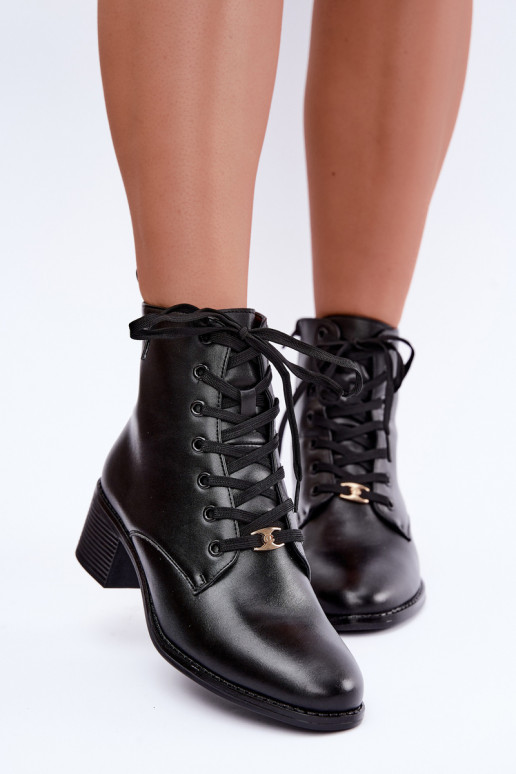 Botines aislantes con cordones Klocke de color negro Florisse