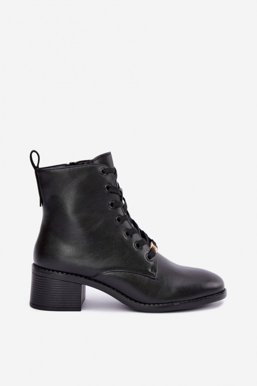 Botines aislantes con cordones Klocke de color negro Florisse